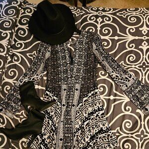 🌸Free People Retro Boho Gauze Cut-Out Dress – Size 2